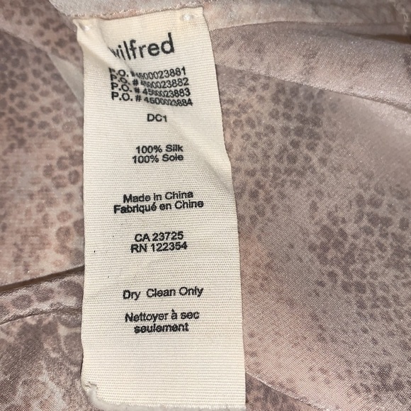 Aritzia Wilfred Silk Snakeskin Print Dress Size Small - Picture 12 of 12